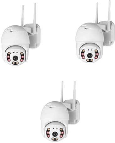 AntDau71® - 3 PEZZI IP CAMERA PTZ WIRELESS, CON APPLICAZIONE ICSEE, PER INTERNI ED ESTERNI