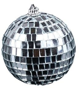 Mirror Disco Ball 20cm Argento per Feste e Discoteca, 1 Pezzo | Specchio Palla da Discoteca, Costruzione Solida, Riflessione della Luce, per Disco e Pub