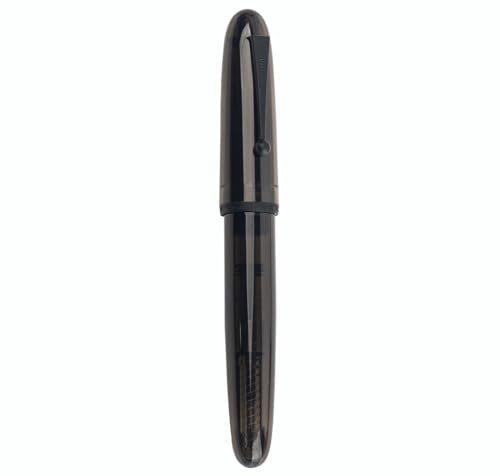 JINHAO DADAO 9019 Fountain Pen Acrylic Ink Pen with Ink Converter (Extra Fine Nib, Transparent Black)