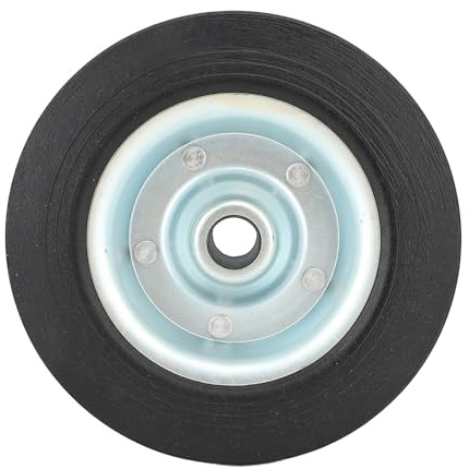 Ausla Trailer Jack Rubber Wheel Replacement, 500kg Capacity 48mm Rim Caster with 20.3mm Center Hole, 200mm Rim Length for Trailer Jacks Wheel