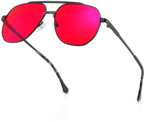 KUKU VISION 99.9% Rot Blaulichtfilter BrilleHerren/Damen,Blendschutzbrille,Geeignet für Computer, Fernseher und Spiele,Verbesserung der Schlafqualität