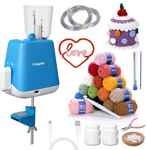 Caydo iCord Maker Kit per Principianti, 92pcs i-Cord Knitting Set per l'artigianato Fai-da-Te, Quickly Knitting iCord con i Cord Knitting Machine Creare Artigianato Grazioso