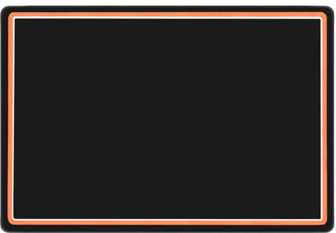 Schlagzeugteppich Drum Teppich Schwarz+Orangefarbener Rand 182x155cm | Rutschfeste Trommelmatte, schalldämmende Unterlage, elektronisches Schlagzeug-Übungspad