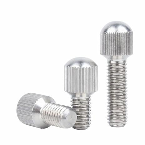 M2-M8 GB836 304 Edelstahl Lange Rändelschraube mit kleinem Kopf, Vorhangschrauben von Hand festziehen(M6x20mm(2pcs))