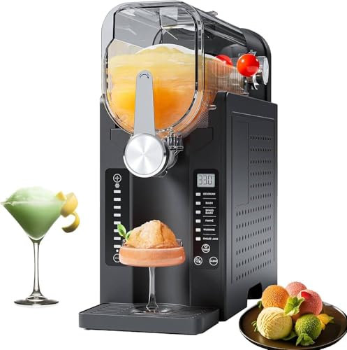 Macchina per Granite Senza Ghiaccio, Macchina per Granite Da 1,6 L per La Casa Con Funzione Autopulente, Macchina Professionale per Bevande Ghiacciate, Rapidchill, 6 Programmi Preimpostati, Milkshake