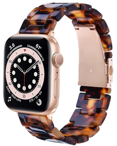 V.R.HOPE Bracelet pour Apple Watch 40 mm, 41 mm, 42 mm, 38 mm, 44 mm, 45 mm | Léger et imperméable, élégant et combinable. Bracelets modernes en résine compatibles avec iWatch SE/Ultra Series 11/10/9/8/7