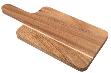 ARTSEWPLY Tabla de Cortar Madera con Mango Pequeño Resistente para Servir Queso Charcutería Diseño Natural Elegante para Cocina Diaria