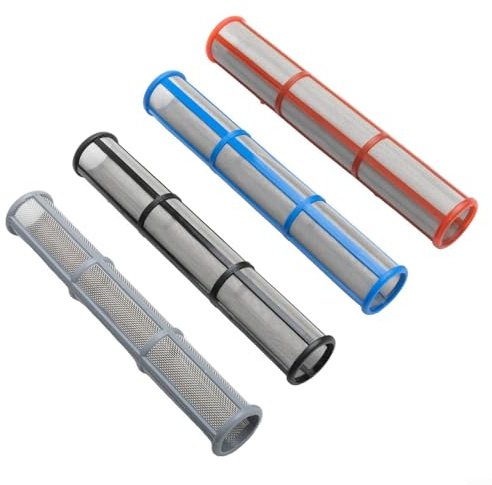 Stainless Steel Mesh Airless Paint Sprayer Pump Filter Set with 30/60/100/200 Mesh for G-Contractor II Series - 4-Piece Replacement Mani