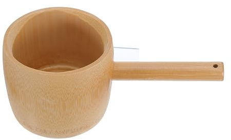VERDANVERSE Mestolo per Acqua in Bambù Paletta per Cucina e Giardino Capacità con Manico lungo Robusto per Servire Cibo Animali Bucato e Annaffiare Piante