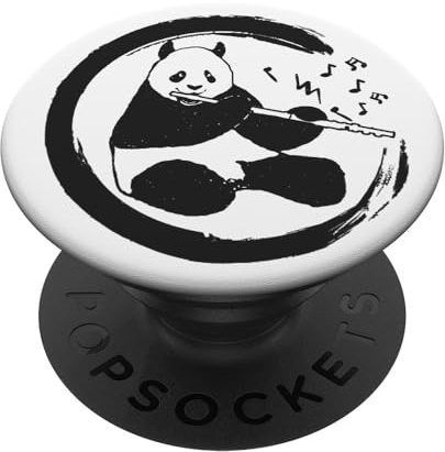 Flauti trasversali Musicisti Flauto-Panda Flauto trasversale PopSockets PopGrip Adesivo