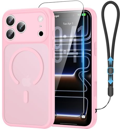GOODVISH for iPhone 17 Pro Case with MagSafe, Drop Protection Cover, Pink
