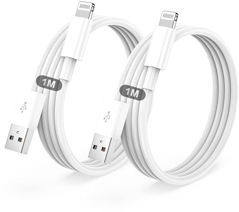 IPhone Ladekabel 2Pack 1M+1M USB auf Lightning Kabel MFi Zertifiziert für Apple Schnellladekabel,für IPhone 14/13/12/11/Pro/ProMax/Mini/XS/XR/MAX/X/8/7/6/6s/Plus/SE/iPad Mini