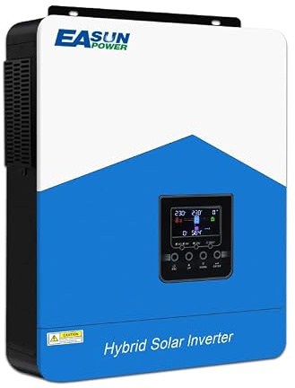 6200W Hybrid Wechselrichter, All-in-One Solar Wechselrichter mit PV 60-500VDC Off Grid reinem Sinus, 48 V DC auf 230 V AC, mit WLAN-Modul, solar inverter mit 120A MPPT, für Blei- und Lithium-Batterien