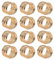 FOROREH 12pcs Serviettenringe Gold Metallmaschen Serviettenringe Set 4.2 * 3.6cm Serviettenhalter Napkin Ring für die Dekoration Hochzeit für Tisch (12 stück)