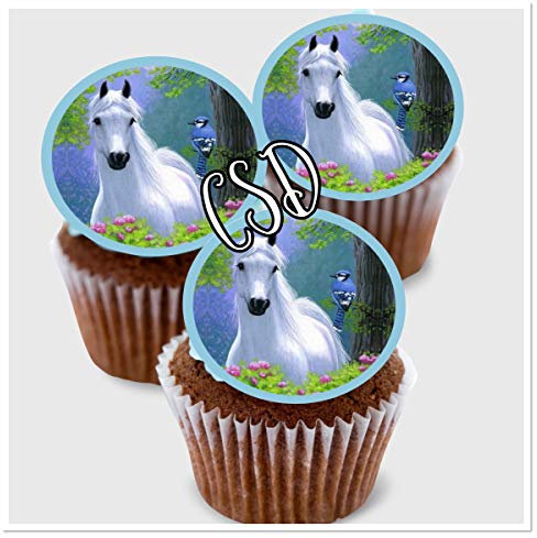 CSD Muffinaufleger Pferd M11, aus Premium Esspapier, Geburtstag, Oblaten Aufleger