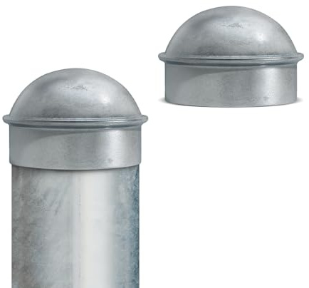VIVIDA 2-3/8 Chain Link Post Caps 2 PCS, Galvanized Fence Post Caps, for 2-3/8 OD Pipe, Chain Link Fence Parts