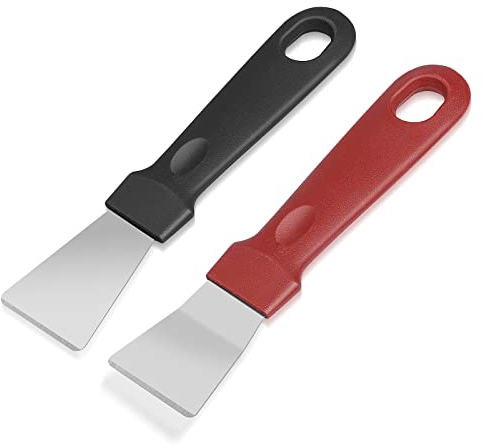 Thinp 2 Pieces Scraper for Cleaning, Scraper for Ovens, Stoves, Induction Hob,Freezer Stainless Steel Super Scraper None-Scratches Putty Scraper for Kitchen Cleaning 15.3 * 3.4cm/6.02 * 1.34inch