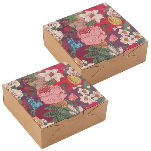 Allbusky 20PCS Paper Treat Gift Boxes for Pastry, Cookie, Biscuit, Cake, Food, Muffin, Chocolate, Brownie Gifting