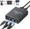 Divisor LAN 1 a 3 1000Mbps, Divisor Ethernet Conmutador LAN 3 Puertos con Cable de Alimentación Tipo C Conmutador Gigabit para Computadora, Concentrador, Enrutador, Decodificador, TV Digital