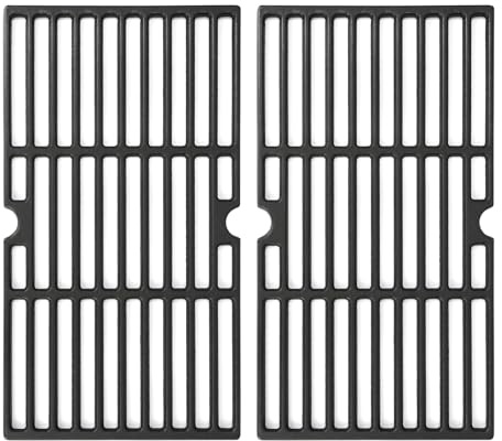GFTIME 43 x 39cm Gusseisen Grillrost für ProfiCook PC-GG 1128, PC-GG 1255, PC-GG 1057 gasgrill, Gussrost Grillersatzteile 2 Stück für ProfiCook gasgrill