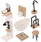 NUOBESTY 1 Set Miniature Bathroom Furnitures Tiny Simulated Bath Models for Dollhouse Decorative Accessories