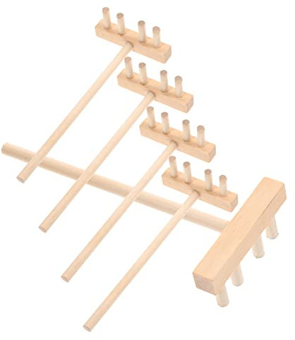 Sosoport 5pcs Mini Wood Rakes Small Bamboo Handicrafts Sand Table Accessories for Creative Play Micro Landscape Rake Set Suitable for Zen Garden and Scene Layout