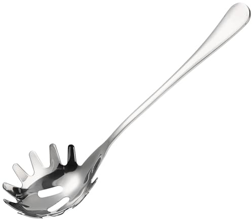 Veemoon Cucchiaio per Spaghetti in Acciaio Inossidabile Multifunzionale Impugnatura Ergonomica, Colino per Pasta e Mestolo per Tagliatelle, per Uso Domestico e Ristorazione
