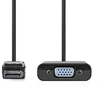 NEDIS 0,2 m DisplayPort - Cavo VGA, nero [Scheda DisplayPort - Scheda VGA]