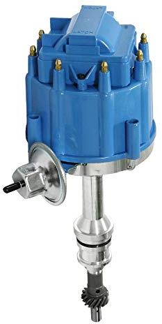 HEI Ignition Distributor for Small Block Ford 351W Windsor 5.8L 8 Cylinder New Distributor 65K Coil with Blue Cap