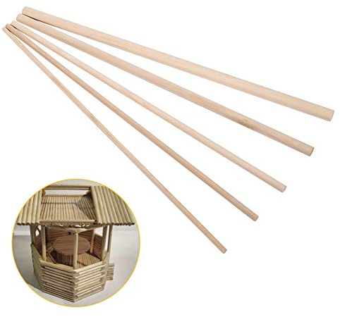 Holzstäbe, Holzstäbchen zum Basteln, 10pcs 30cm lang DIY Holz Kunsthandwerk Sticks Dübel Pole Rods Sweet Trees Holz Werkzeug 5 Größen, Holzsticks(1cm)