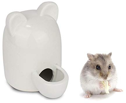 Lgel Wasserflasche Keramik, Hamster Wasserflasche Keramik Weiß | Automatischer Wasserspender Hamsterkeramik, Hamster Wasserflasche, Stumm, für Igel, Hase, Totoro, Katze, 300 ml