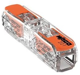 Wago 221-2411 Durchgangsverbinder mit Hebel für alle Leiterarten max. 4mm² (5 St.) | 5er Set Hebelklemmen für ein-, mehr- und feindrähtige Leiter bis 4 mm², werkzeuglose Montage, 450V & 32A Belastbarkeit
