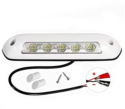 Aiuphing 12V led lampen wohnmobil, Markise Lichter Bar Veranda Lampe, Kein Stanzen wasserdichte Wohnmobil-Wohnwagen-Innenwandlampen, für RV Van Camper Bus (Weiß)