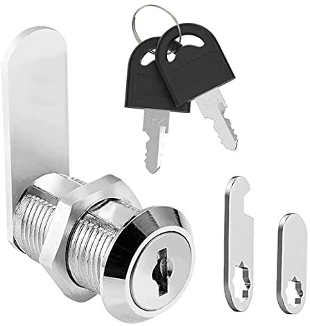 Litensh 30mm Serrature a camma in acciaio inossidabile,Sicurezza Mailbox Lock Cabinet Drawer Cam Lock,con chiavi gemelle per le porte gli armadi gli armadietti e le cassette della posta (1, 30 mm)