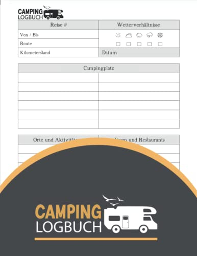 Camping Logbuch, Reisetagebuch | punktiert für Reisen mit Camper: Wohnmobil | Camper Wohnmobil Reise Buch