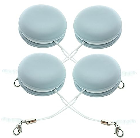 KONTONTY 4pcs Phone Screen Wiping Cloths Macaron Shape Electronic Wipes Glasses Lens Cleaner Portable Lanyard for Mobile Computer Tablet Monitor