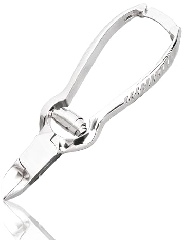 TITANIA Solingen Nagelzange (14 cm) • Hochpräzise Edelstahl Qualitäts-Nagelzange für harte Nägel • Scharfer, glatter Schnitt • Mit Pufferfeder • Nagelzange für Fußnägel & Pediküre