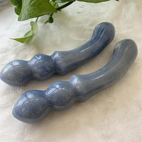 UYCUODLUY 18 cm natürlicher Kristallstab, Blauer Urin, Massagestab, Edelsteinstab, Yoni for Frauen, Geschenk, 1 Stück, Blauer Urin