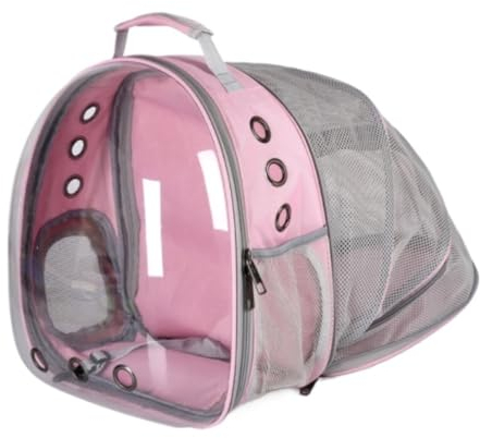 Haustier Tasche Haustier Rucksack Katzenrucksack Haustier-Rucksack, Erweiterbar, Belüftet, Transparent, Für Große Katzen, Wandern, Reisen Hunderucksack Katzentasche Haustier Rucksäcke (Color : A, SI