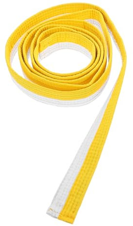 WESIEVYA Judo-gürtel Weiß Gelb Karateanzuggürtel Kampfsportausrüstung Jujitsu Ranggürtel Sport-judogürtel Taekwondo Farbiger Gürtel Trainings-hüftgürtel