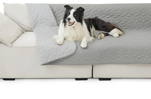 BEDSURE wasserdichte Hundedecke - 132x208 cm, Grau, Polyester, rutschfest, schmutzabweisend, waschbar