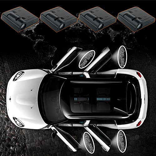 2 Stück Personalisierte Autotür Logo Licht Projektor, Verbesserte Benutzerdefinierte Autotür Willkommen Light, Drahtlose Ghost Shadow für Autotür (Magnet Typ)