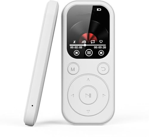 MP3 Player mit Bluetooth 5.4 & HiFi Lautsprecher, 2,01 Bildschirm MP4 Player, Sprachaufzeichnung, 128GB Erweiterbar, Tragbares Musikgerät zum Laufen, Reisen (Mit 64G Small