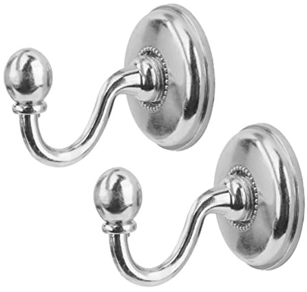 Gatuida 2stücke Vintage Alloy Vorhang Raffhalter Haken Silberne Wand Türbefestigung Mit Ansprechendem Design Nicht Schädlich Für Kleidung Einfache Montage Mit Zubehör