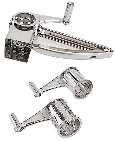 Mikinona 4 Piezas rallador triturador de queso kitchen gadgets cheese grater pan rallado desfibradora rallador de queso rotatorio rallador de queso de acero inoxidable trituradora de queso