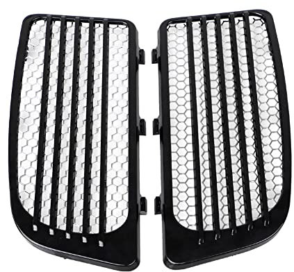 SIKUAI Rejilla de radiador negra para motocicleta, cubierta de malla metálica, accesorios de rejilla protectora S ns para Tri Glide, Street Glide, Road Glide 2015-2019