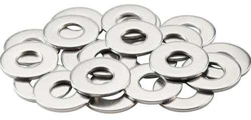 Gendewiner M8 Rondelles Metal (20 Pièces) M8x20x1.5mm 304 Rondelle Inox Grandes Rondelles de Carrosserie Acier Inoxydable Rondelles Plates pour Vis & Écrous & Tiges Filetées