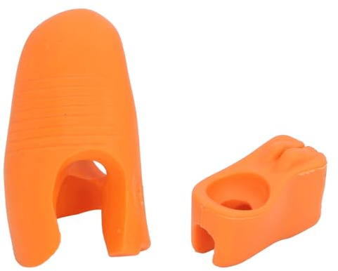 Violino grip cravaggio correttore morbido silicone riutilizzabile tieni assistenza didattica per principianti ed appassionati 2 pcs (Blu) (Arancia)