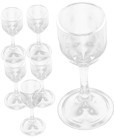 ULTECHNOVO Vasos Pequeños de Vidrio 15ml, 6 Piezas para Licor