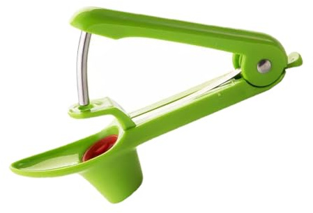Cherry Pitter Tool, Cherry Stoner with Stainless Steel Rod Olive Pitter Fruit Tool for Cherries, Plums, Jujubes (Green)